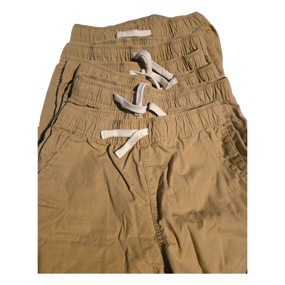 Childrens Place Boy's Kaki Drawstring Shorts ,Set Of 6 , Like New
